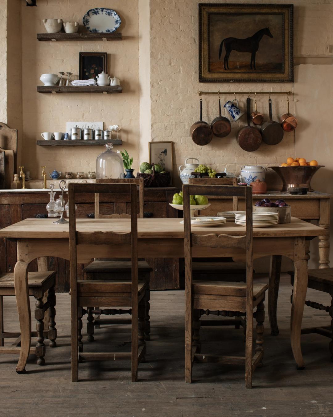 Antique Cherry Farm Table