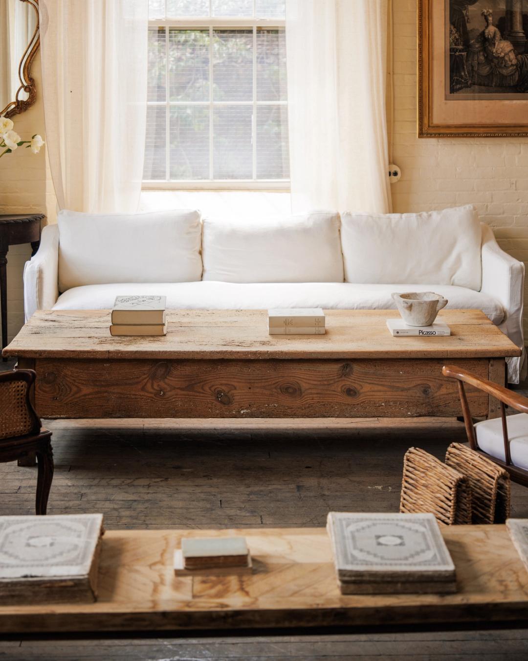 Monumental 19th c. Oak Coffee Table