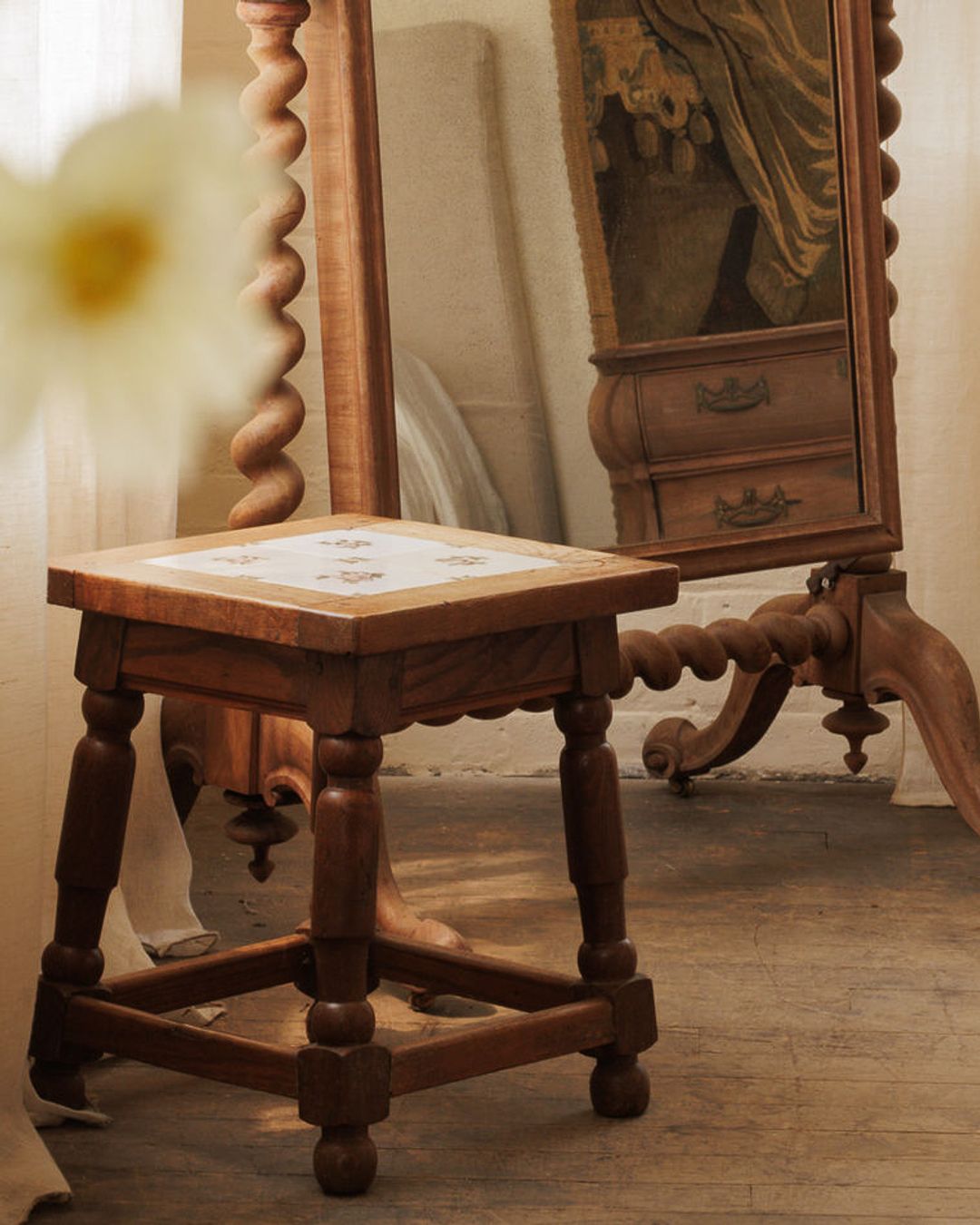 Delft Tile Side Table