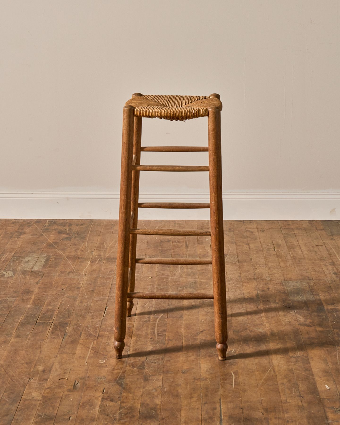Tall Fench Rush Stool