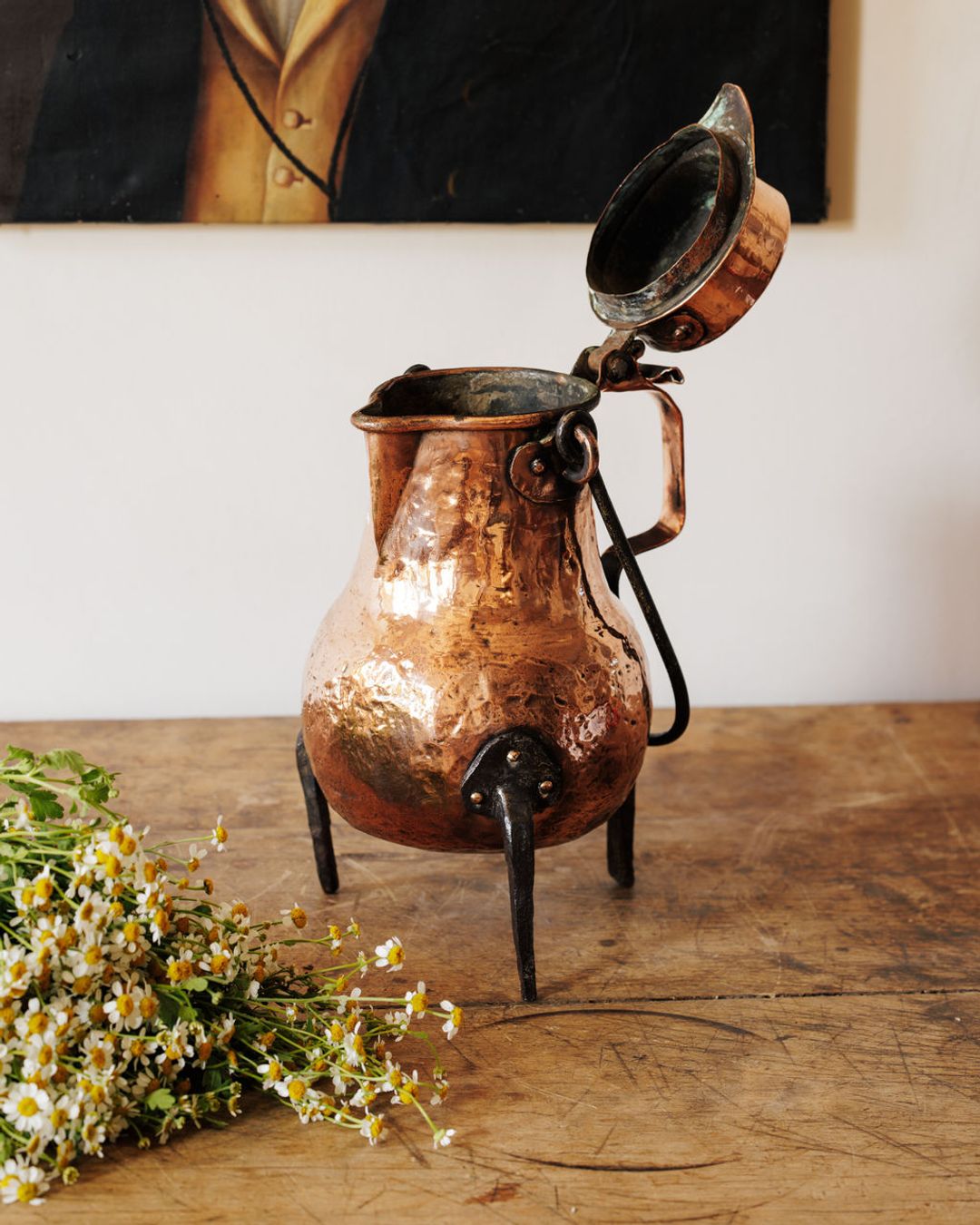 Copper Chocolatière Tripode