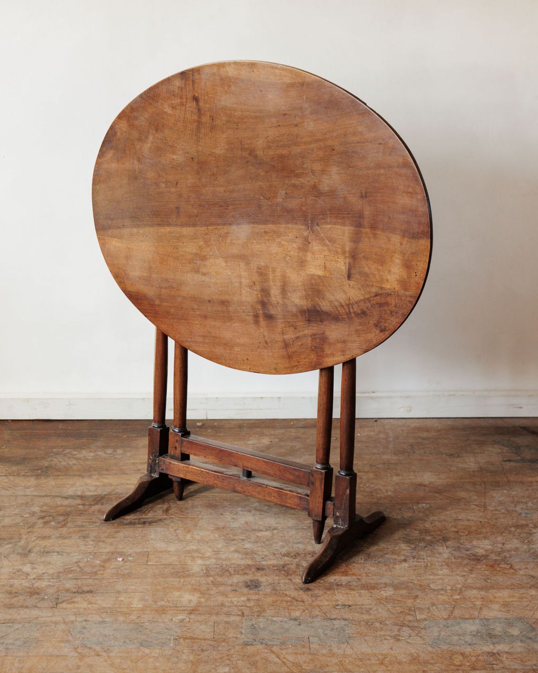 Dark Wood Oval Wine Tasting Table
