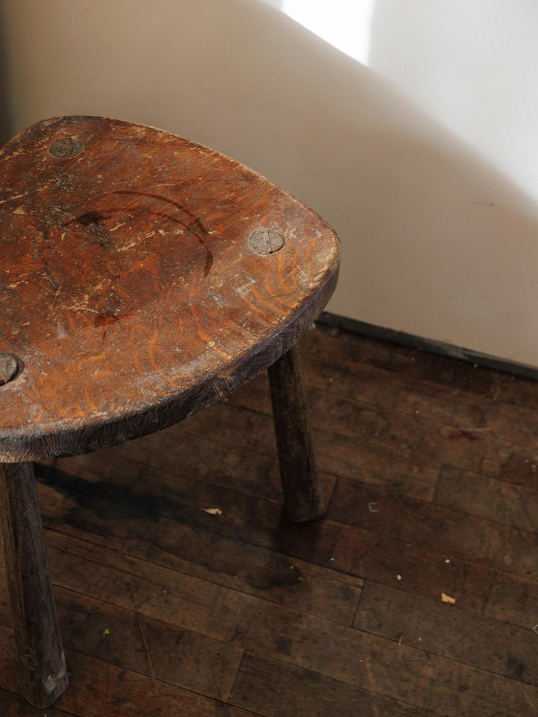 Antique Brutalist Stool