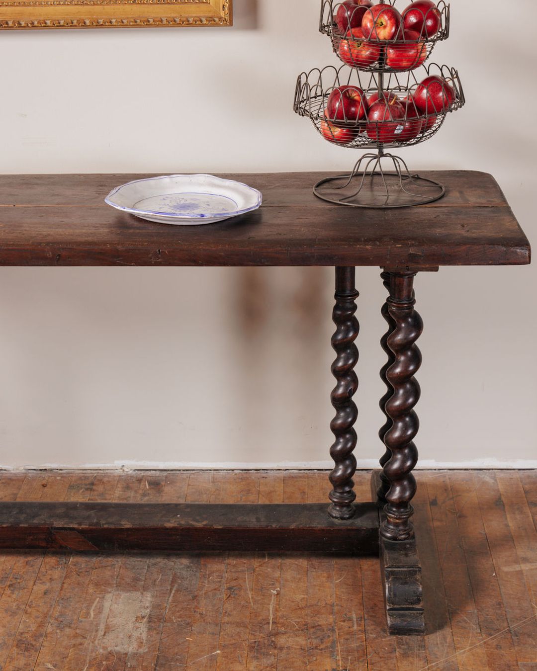 19th c. Walnut Console Table