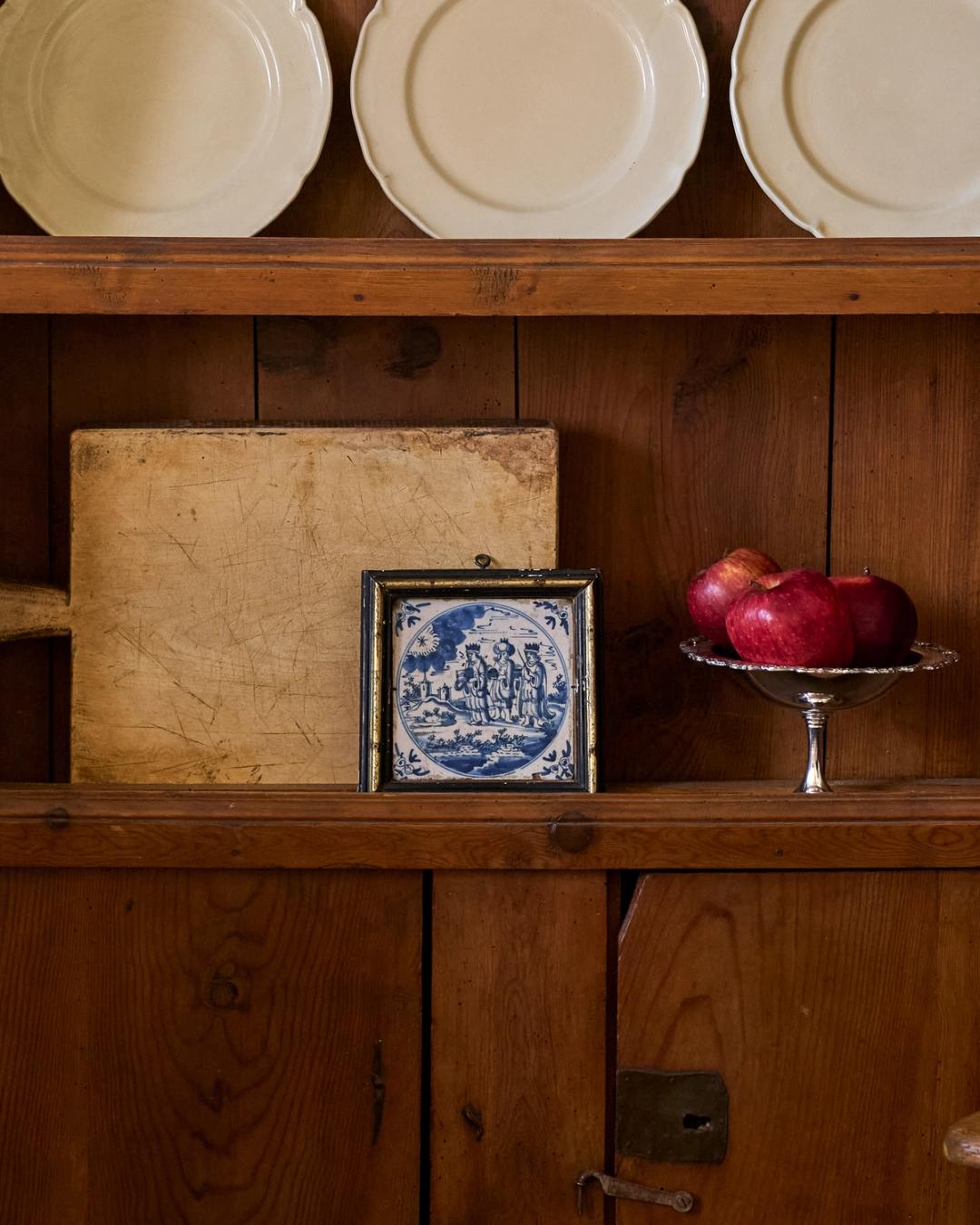 17th c. Framed Delft Tile
