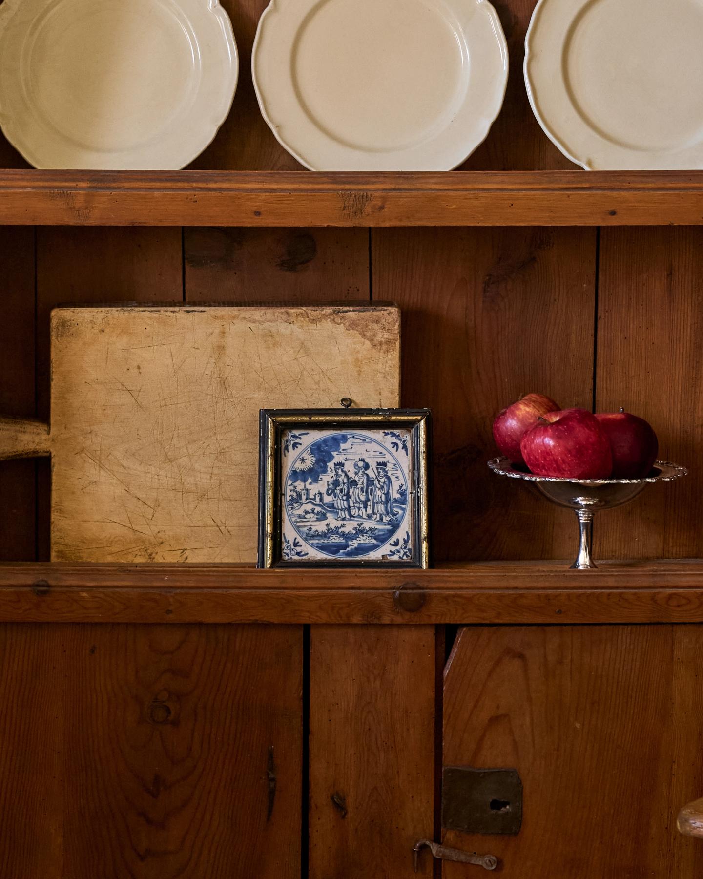 17th c. Framed Delft Tile