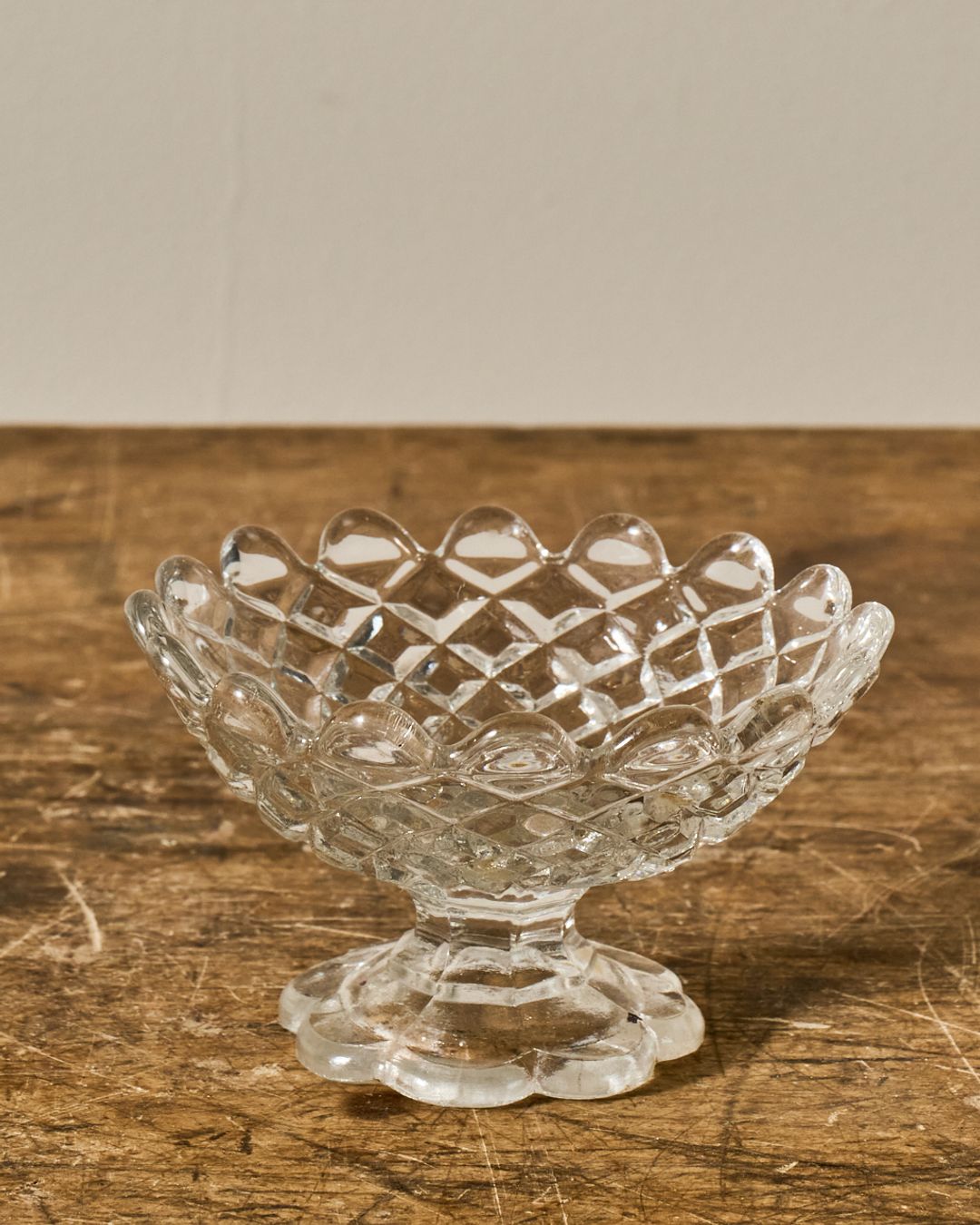 Vintage Glass Pedestal Dish
