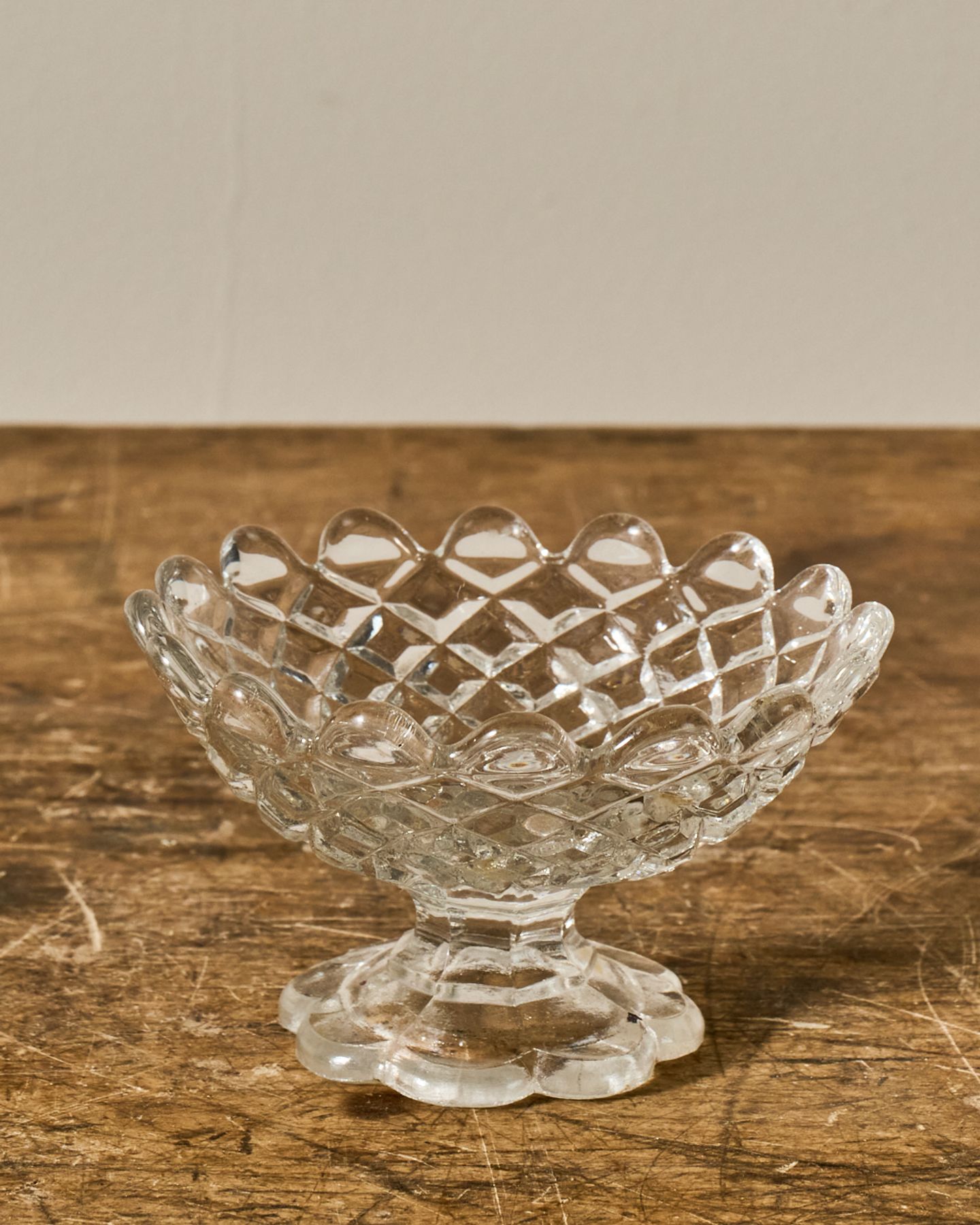 Vintage Glass Pedestal Dish