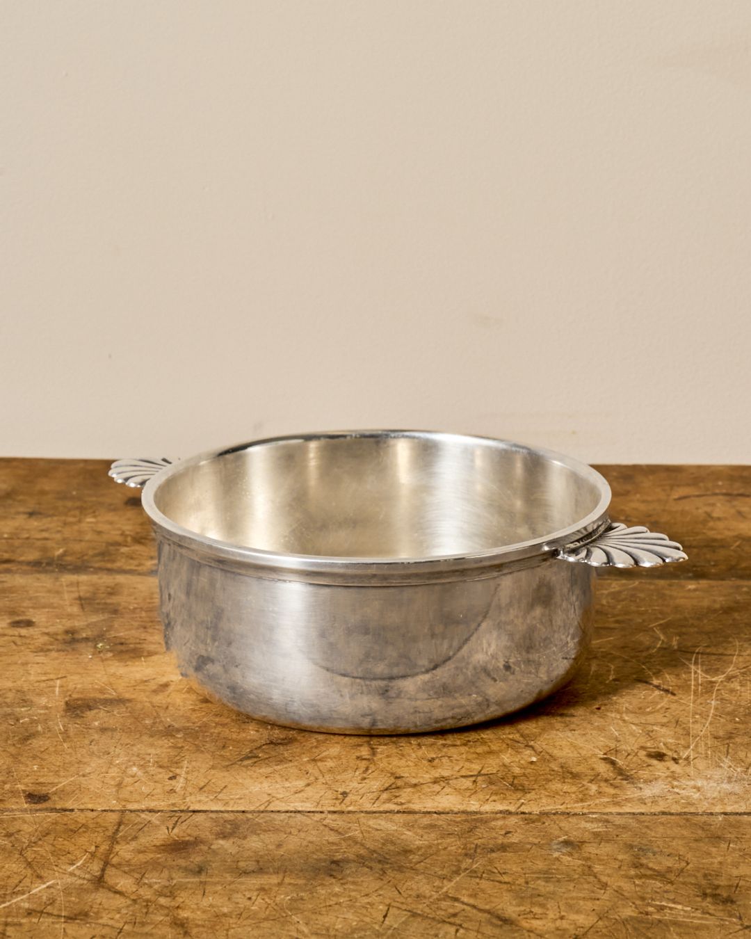 19th c. Silver Shell Dish