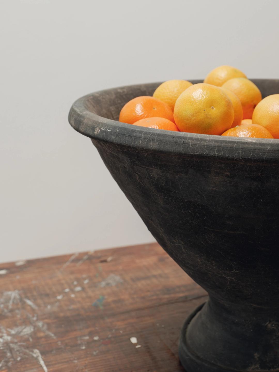 Black Egyptian Pedestal Planter