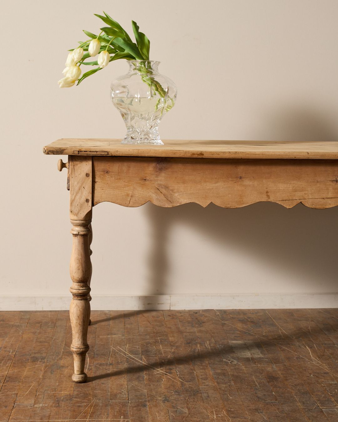19th c. Scalloped Farm Table
