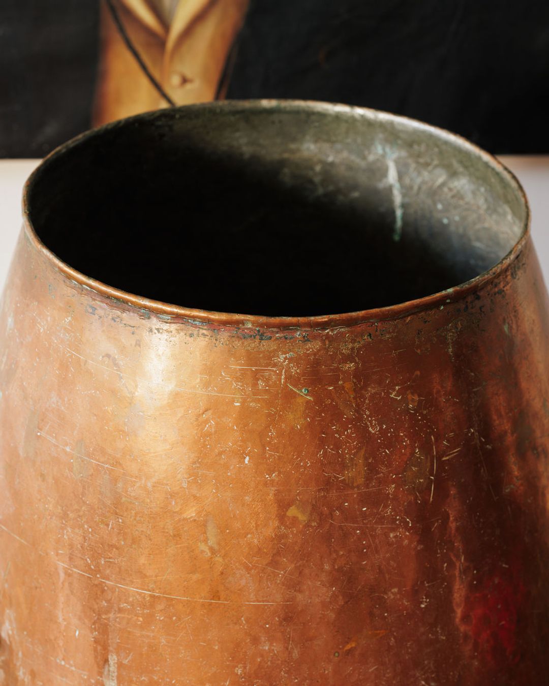 Antique Copper Cauldron
