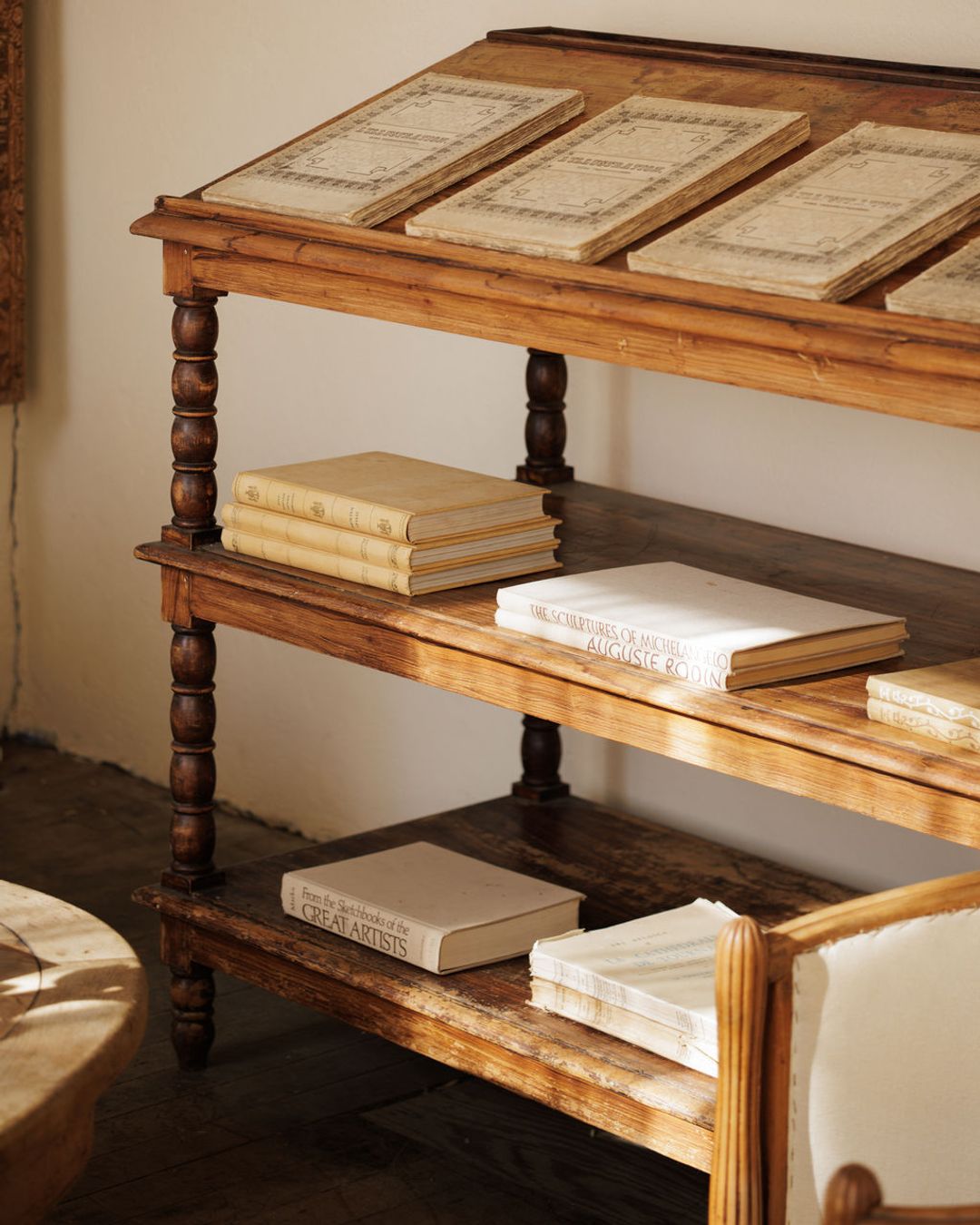 Italian Oak Grocery Stand