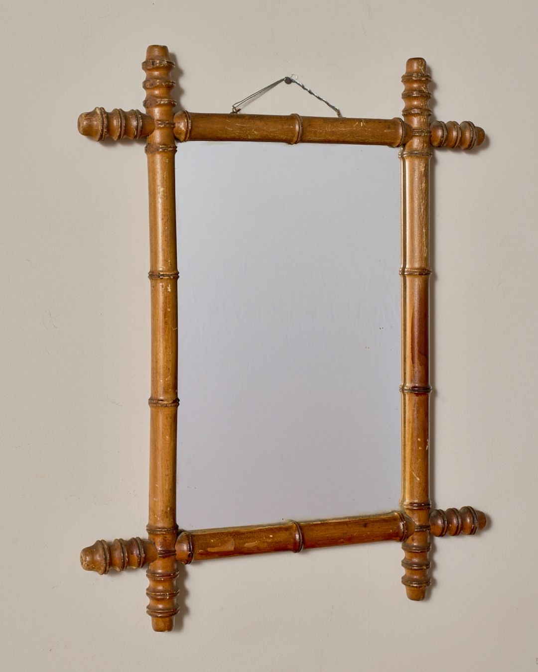 Faux Bamboo Mirror - Medium