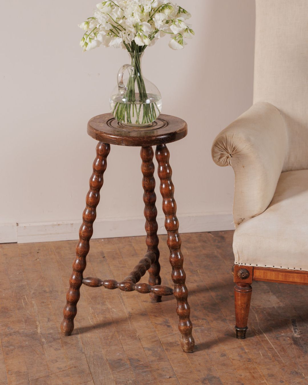 Tall Bobbin Tripod Stool