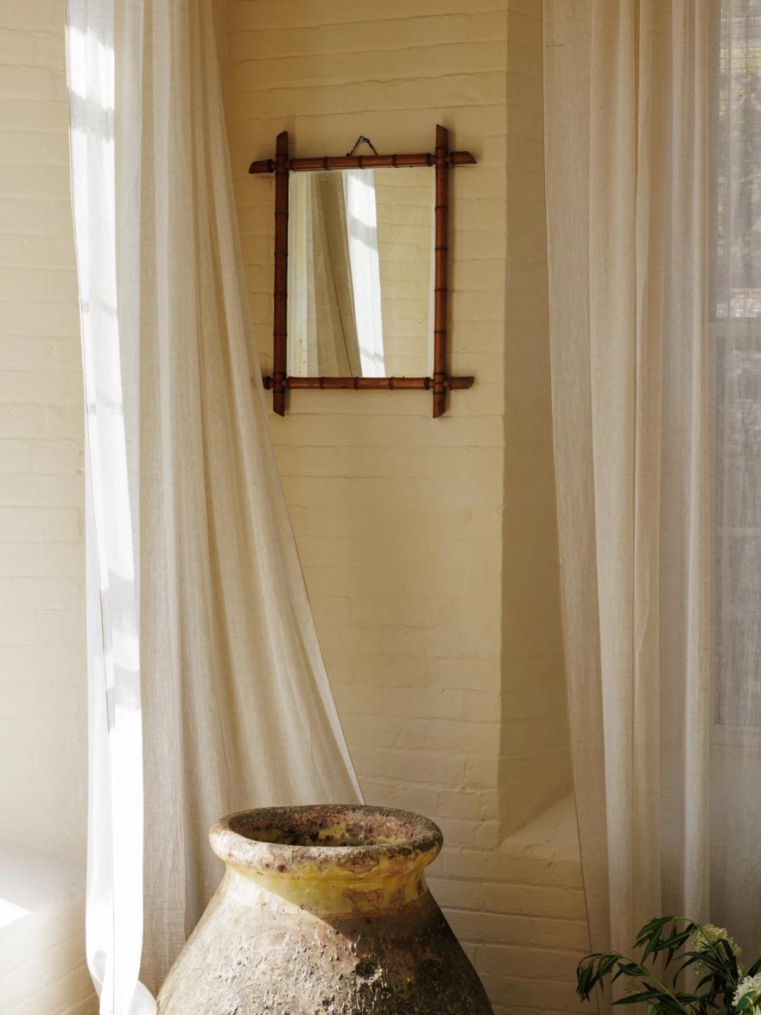 Faux Bamboo Mirror - Vertical