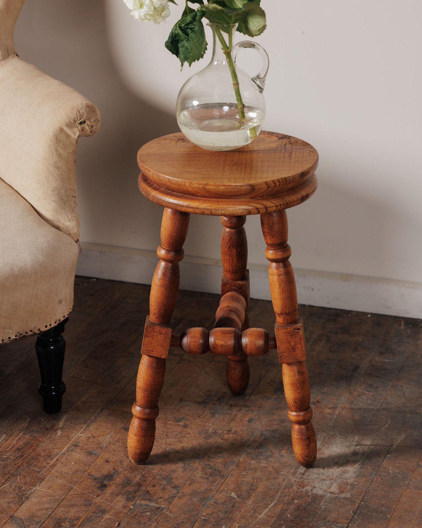 Midcentury Tripod Stool - I