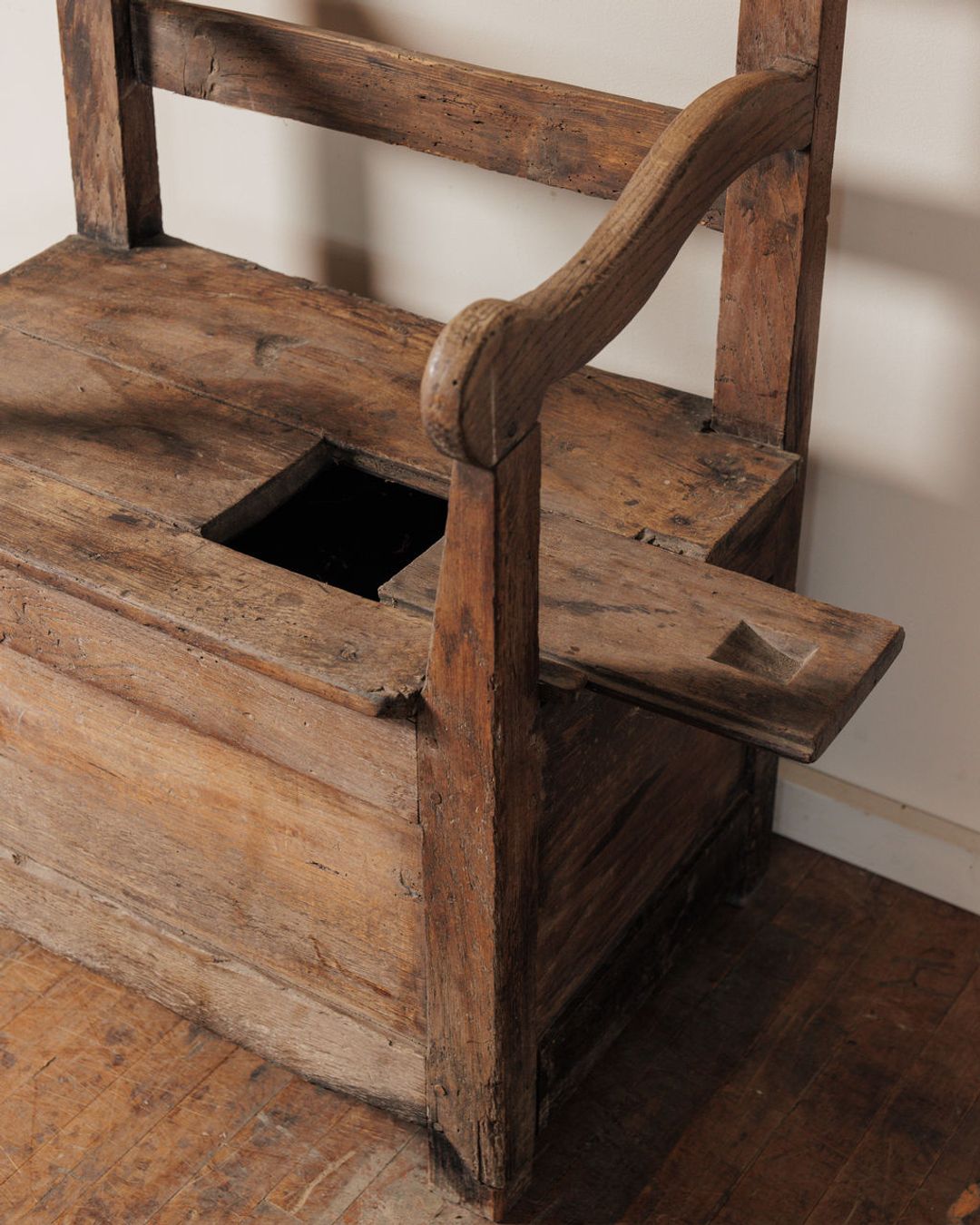 19th c. Salt Box Bench