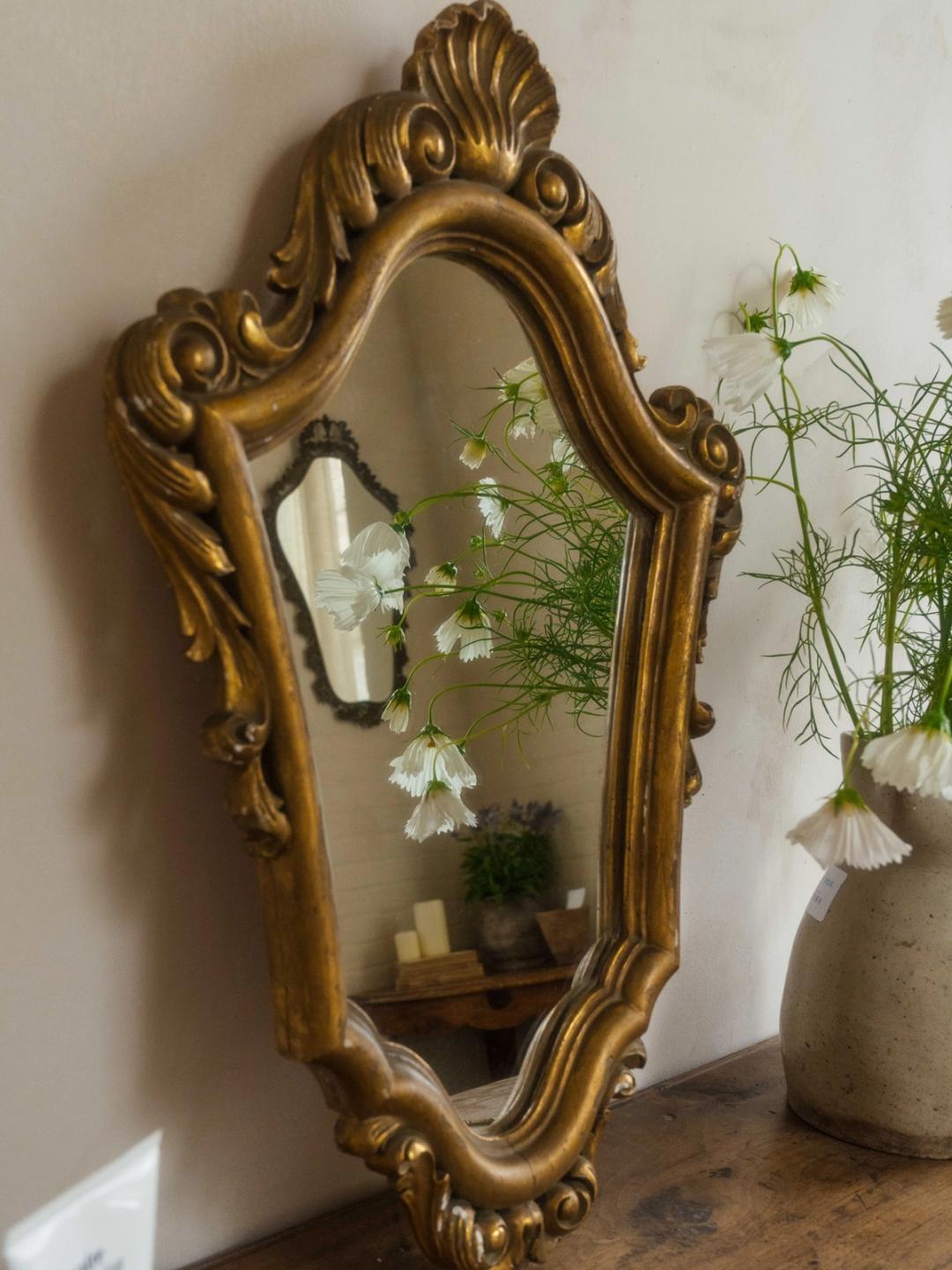 Gilt Shell Mirror