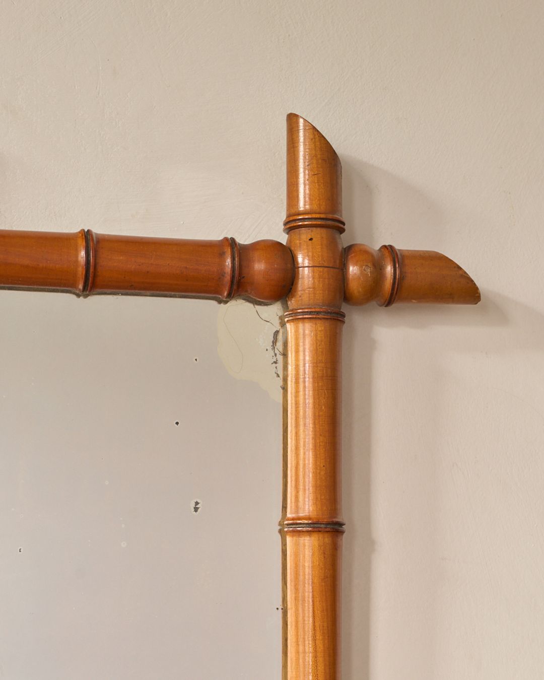 Faux Bamboo Mirror