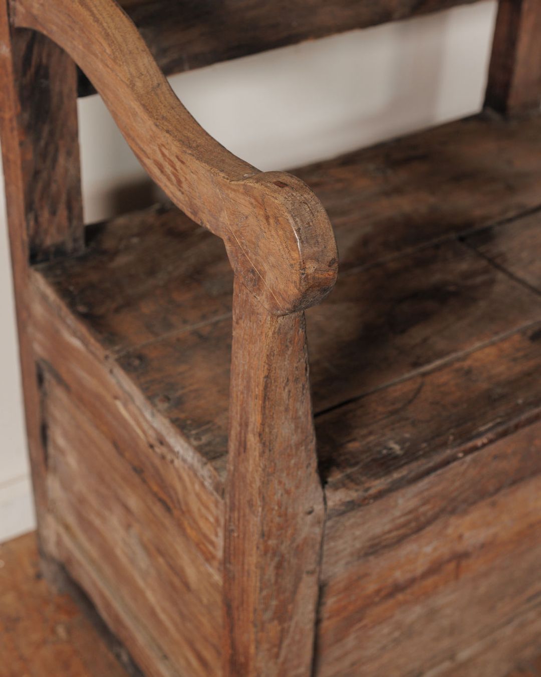 19th c. Salt Box Bench