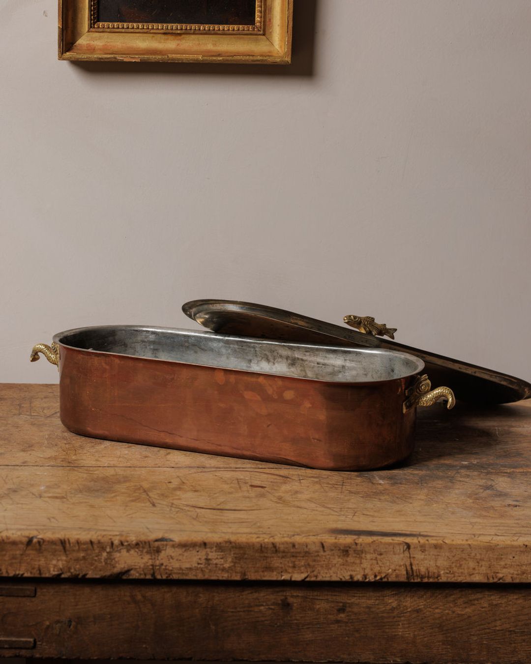 Antique Copper Fish Pan