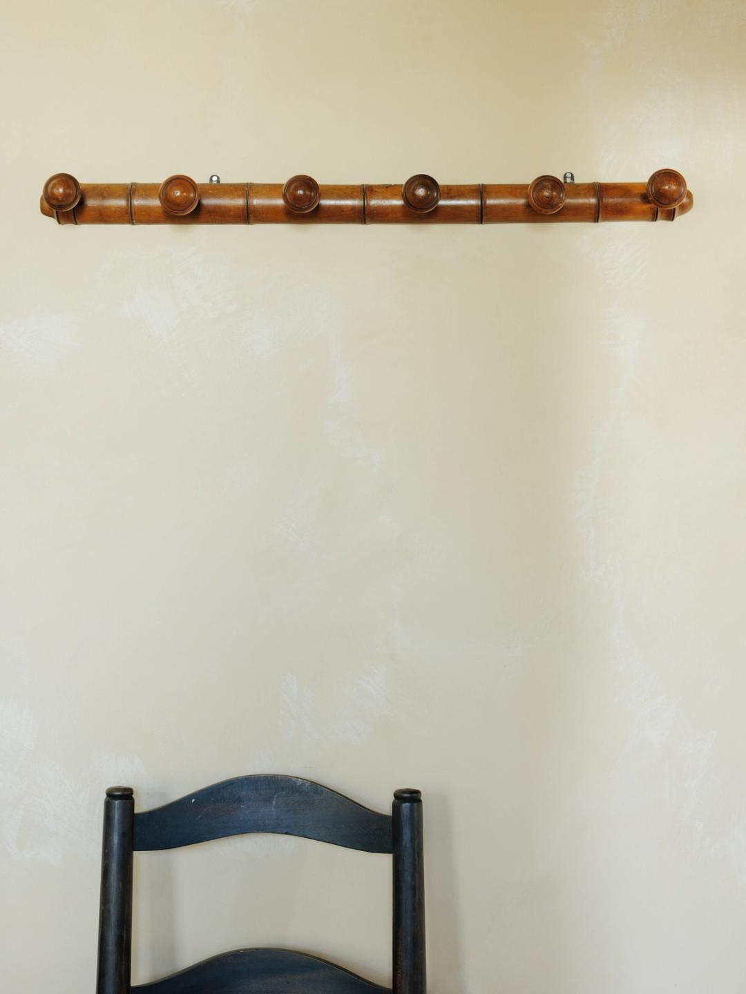 Faux Bamboo Oak Coat Rack
