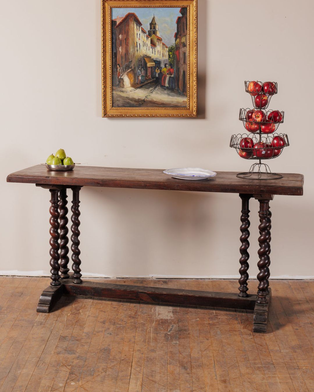 19th c. Walnut Console Table