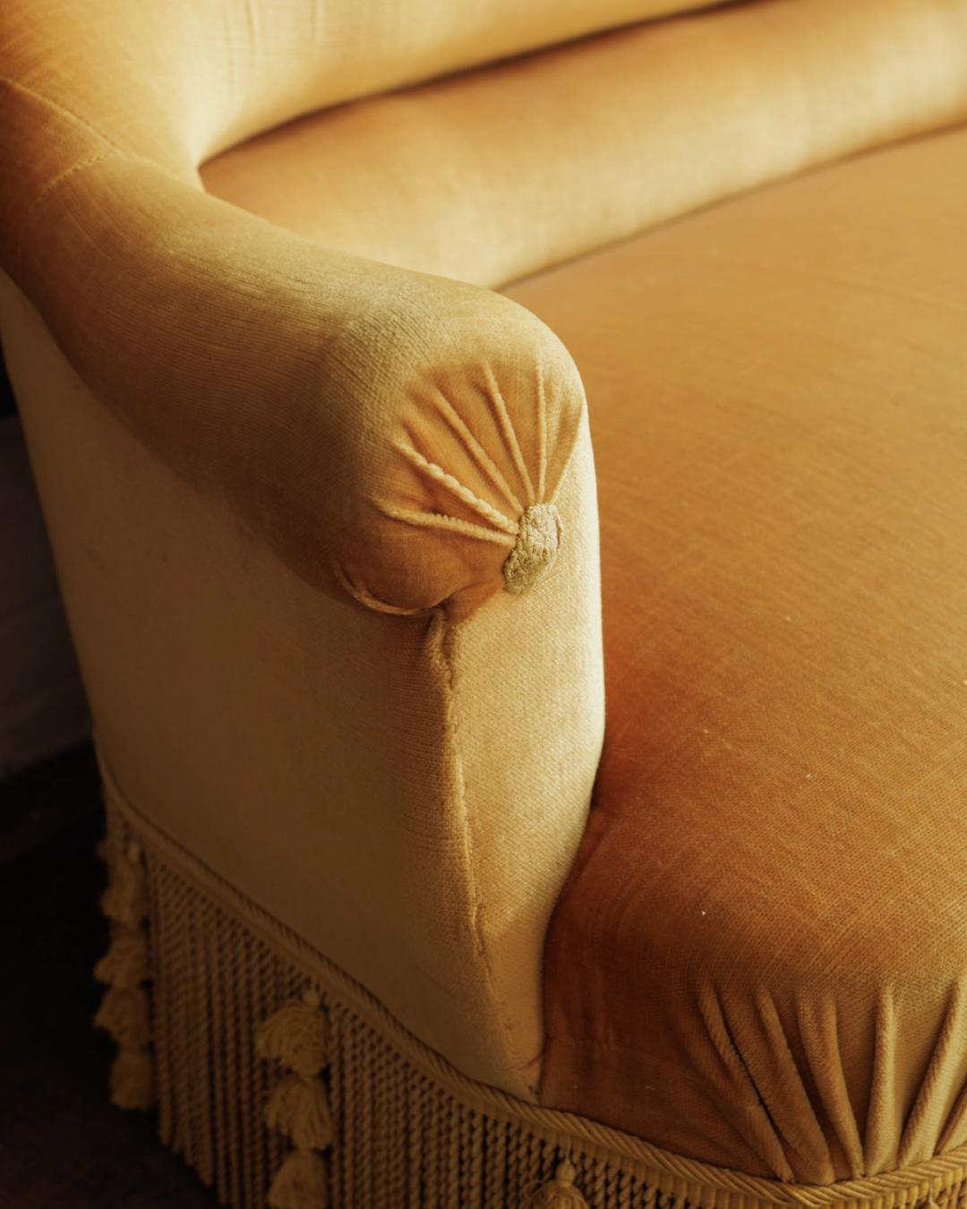 Napoleon III Mustard Loveseat