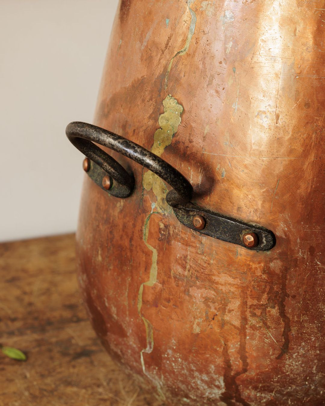 Antique Copper Cauldron