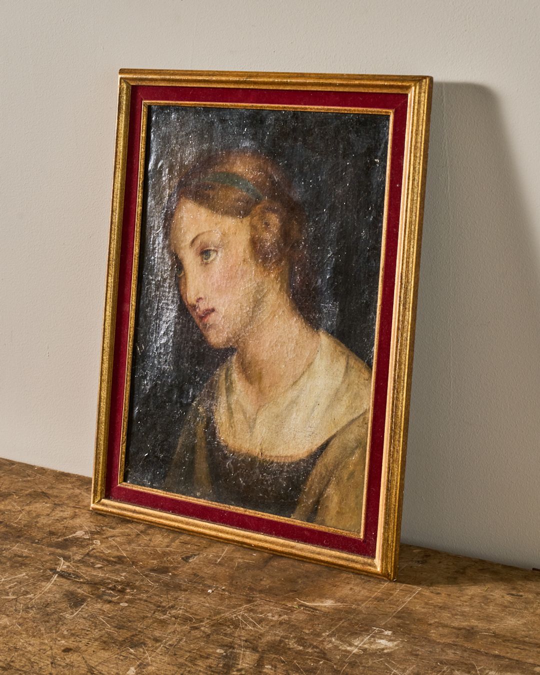 18th c. Damsel Oil Artwork