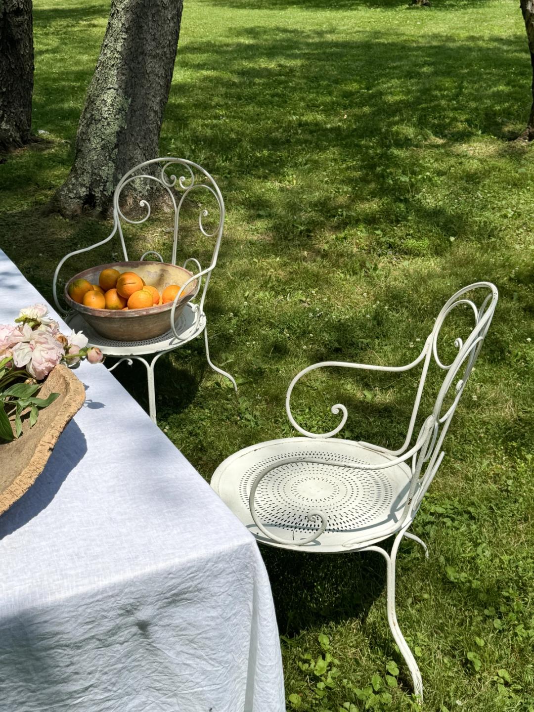 Vintage French Garden Armchairs (Set of 2)