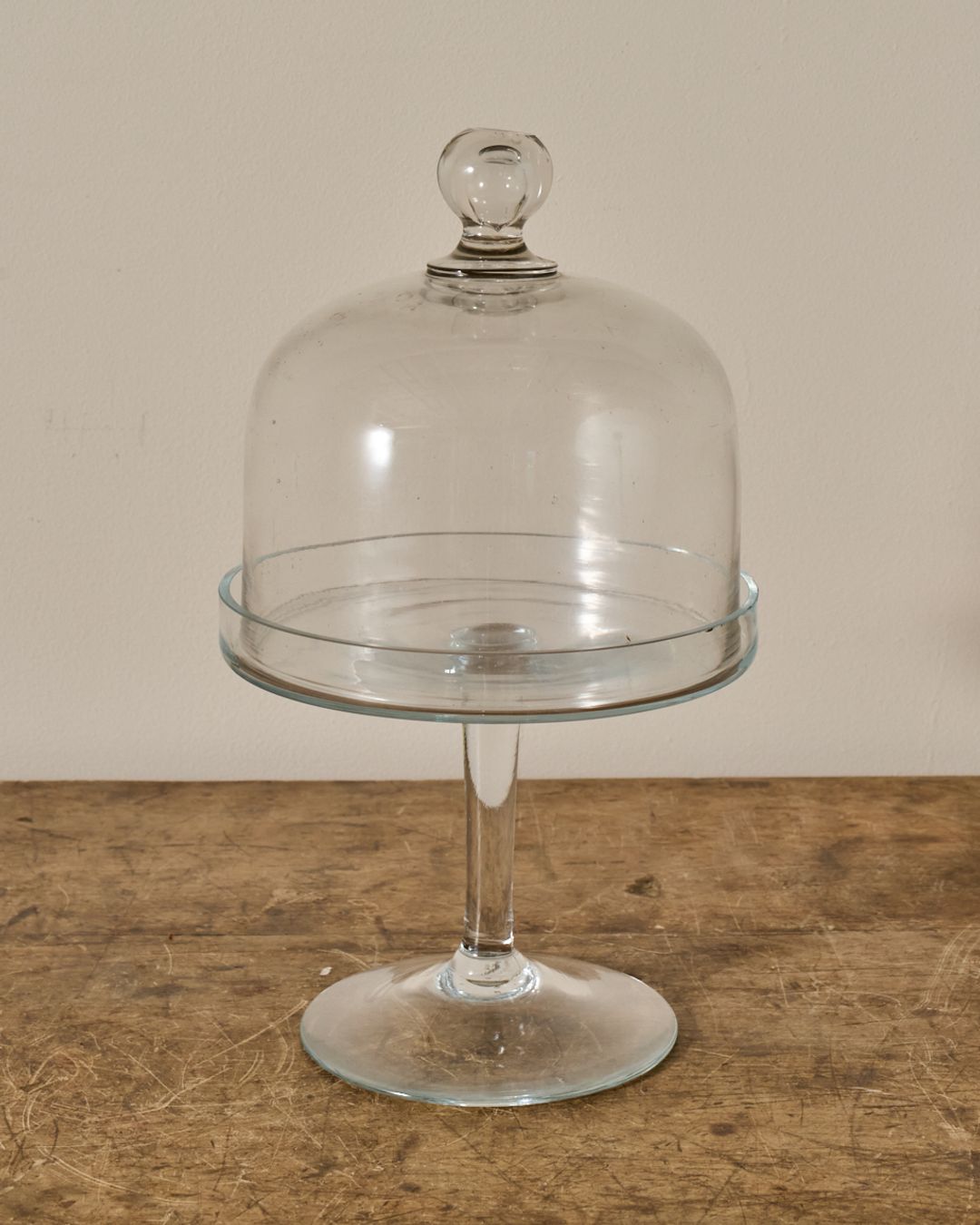 Vintage Glass Pedestal Set