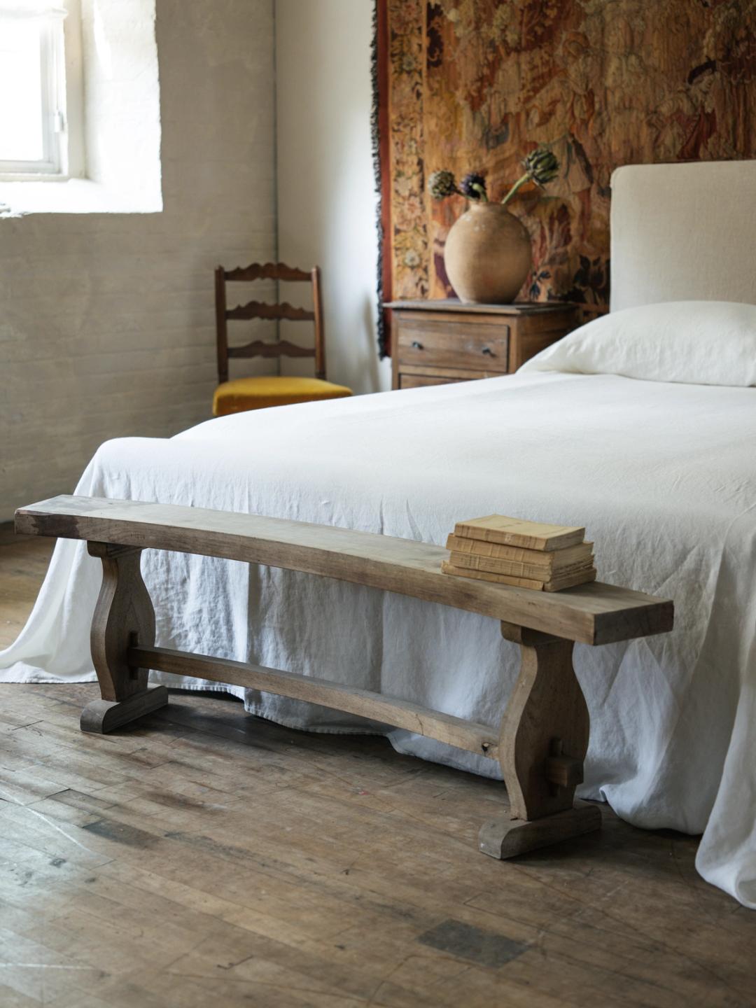 Curved Wood Bench