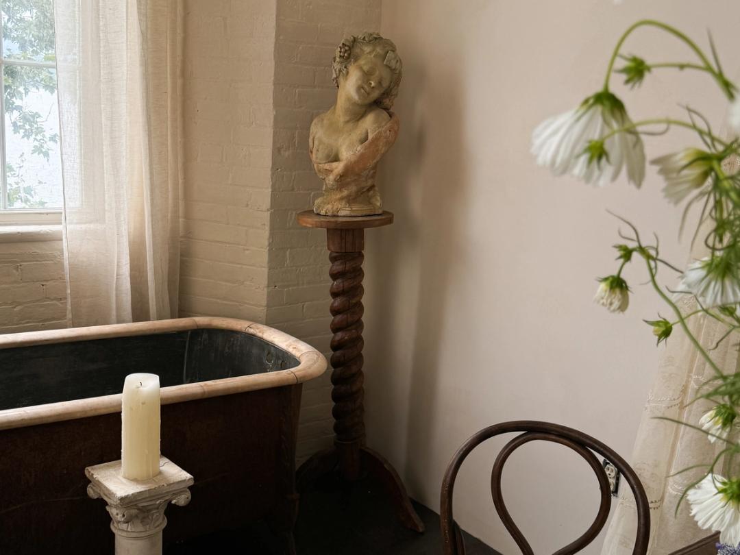 Barley Twist Walnut Pedestal