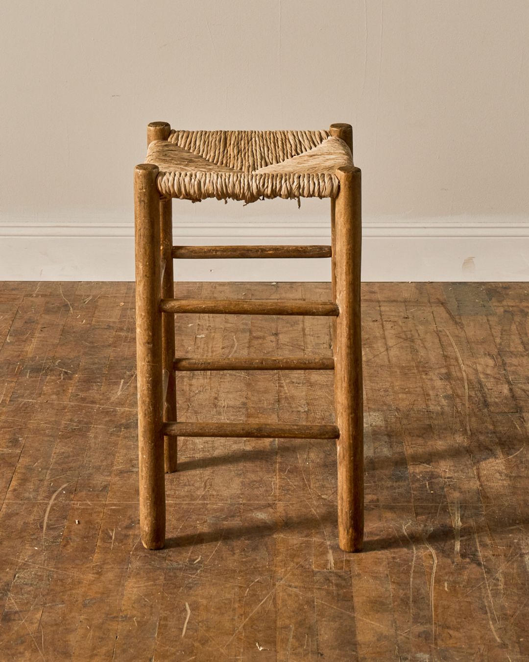 Short French Rush Stool