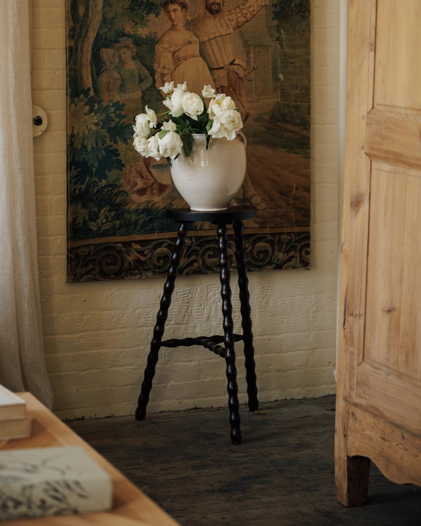 Tall Demi Lune Bobbin Stool