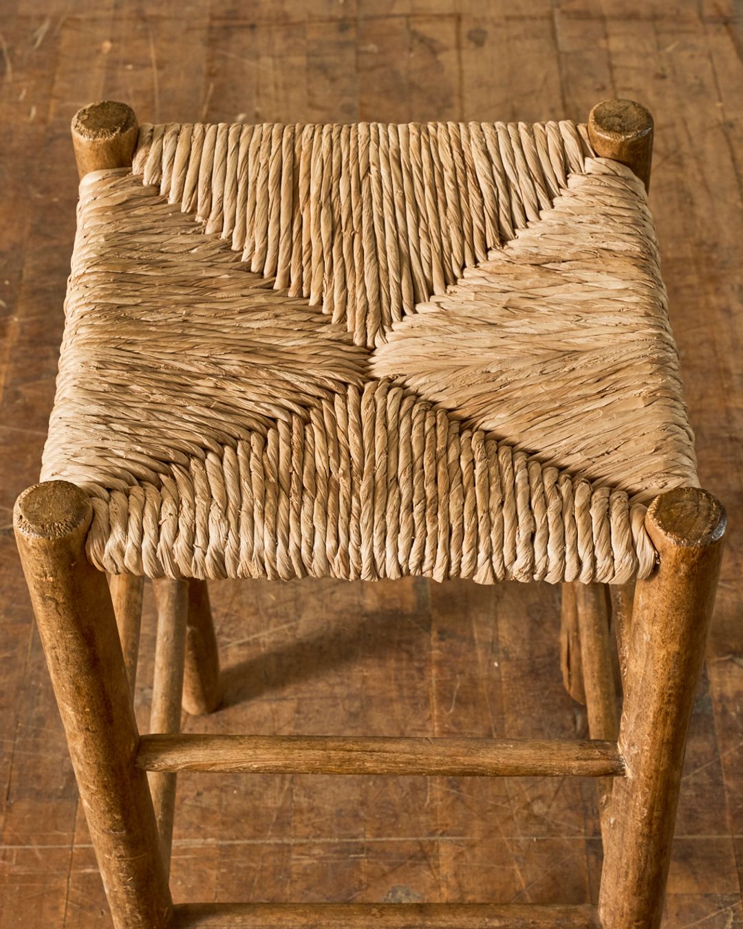 Short French Rush Stool