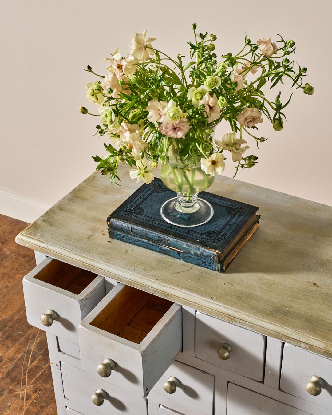Painted French Apothecary Dresser