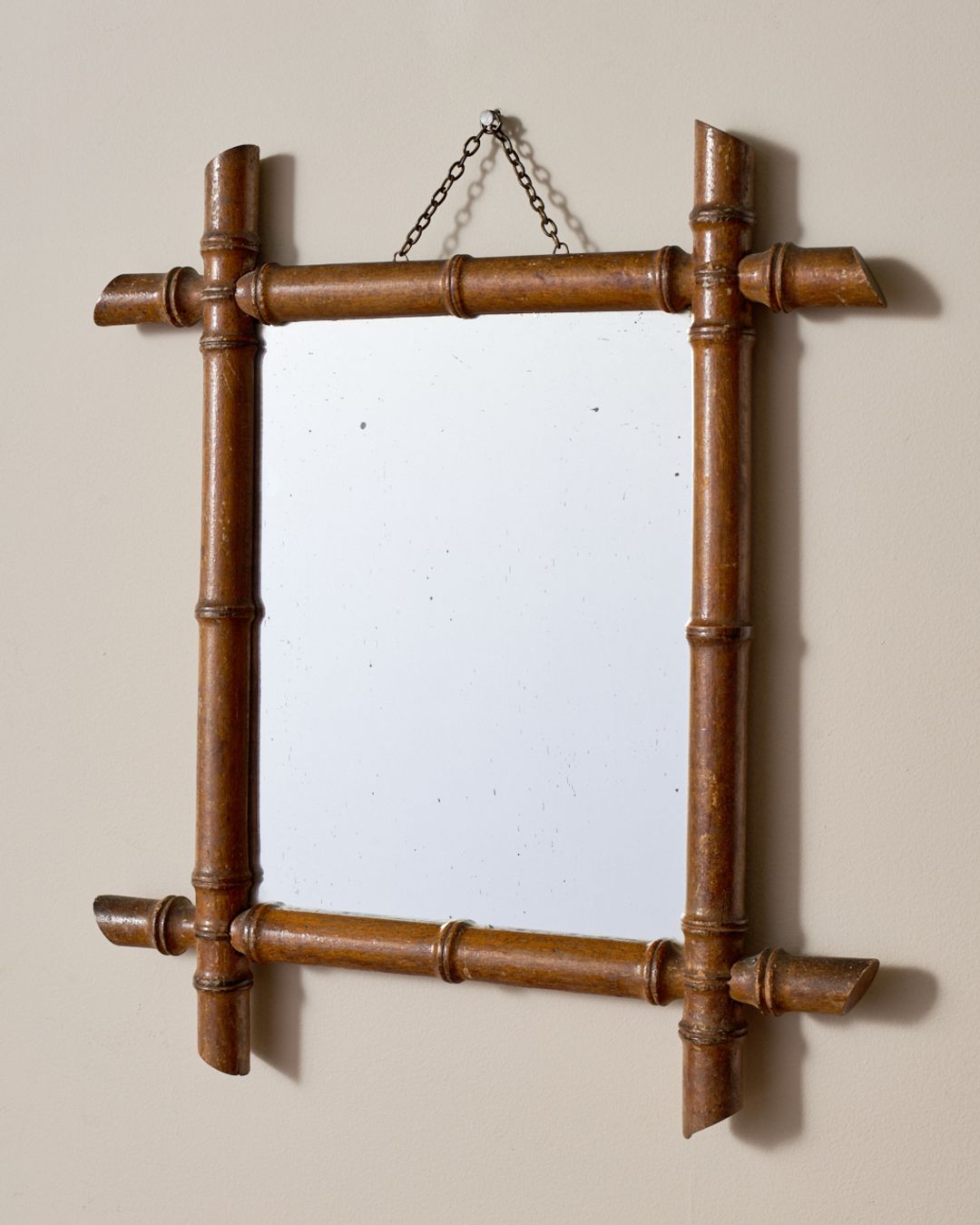Faux Bamboo Mirror