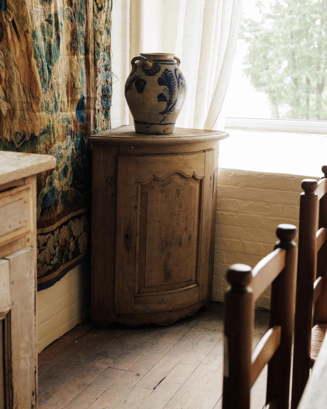 18th c. Oak Corner Cabinet