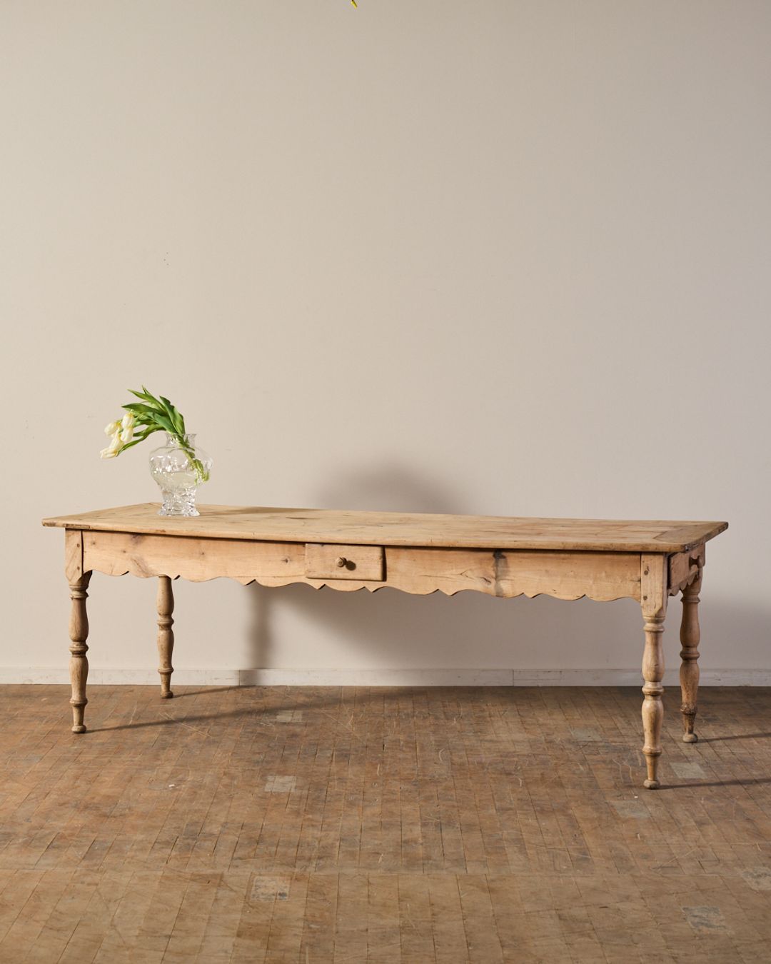 19th c. Scalloped Farm Table