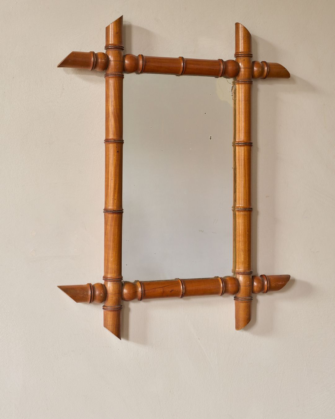 Faux Bamboo Mirror