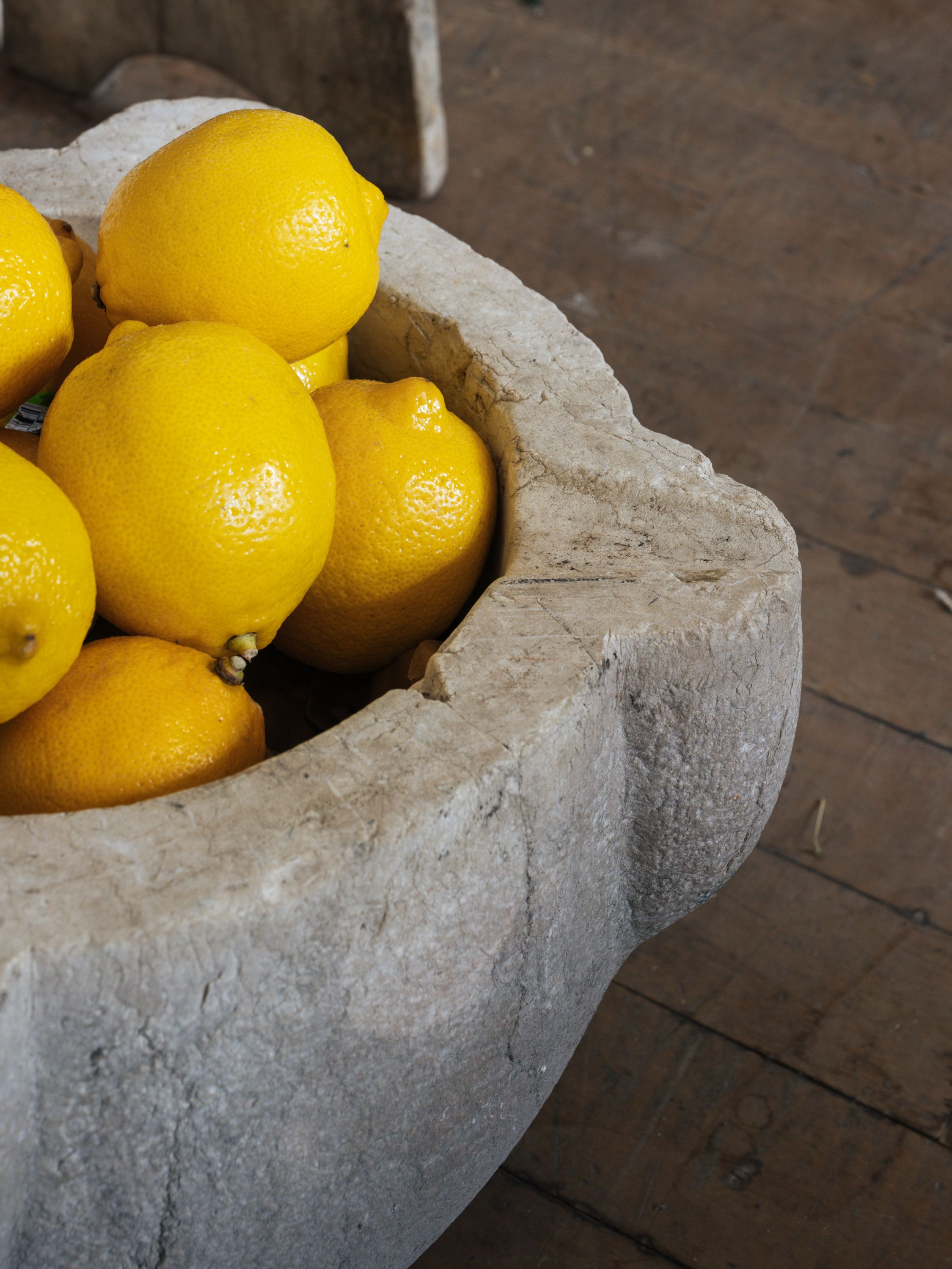 Large French Antique Stone Mortar — Sylvie