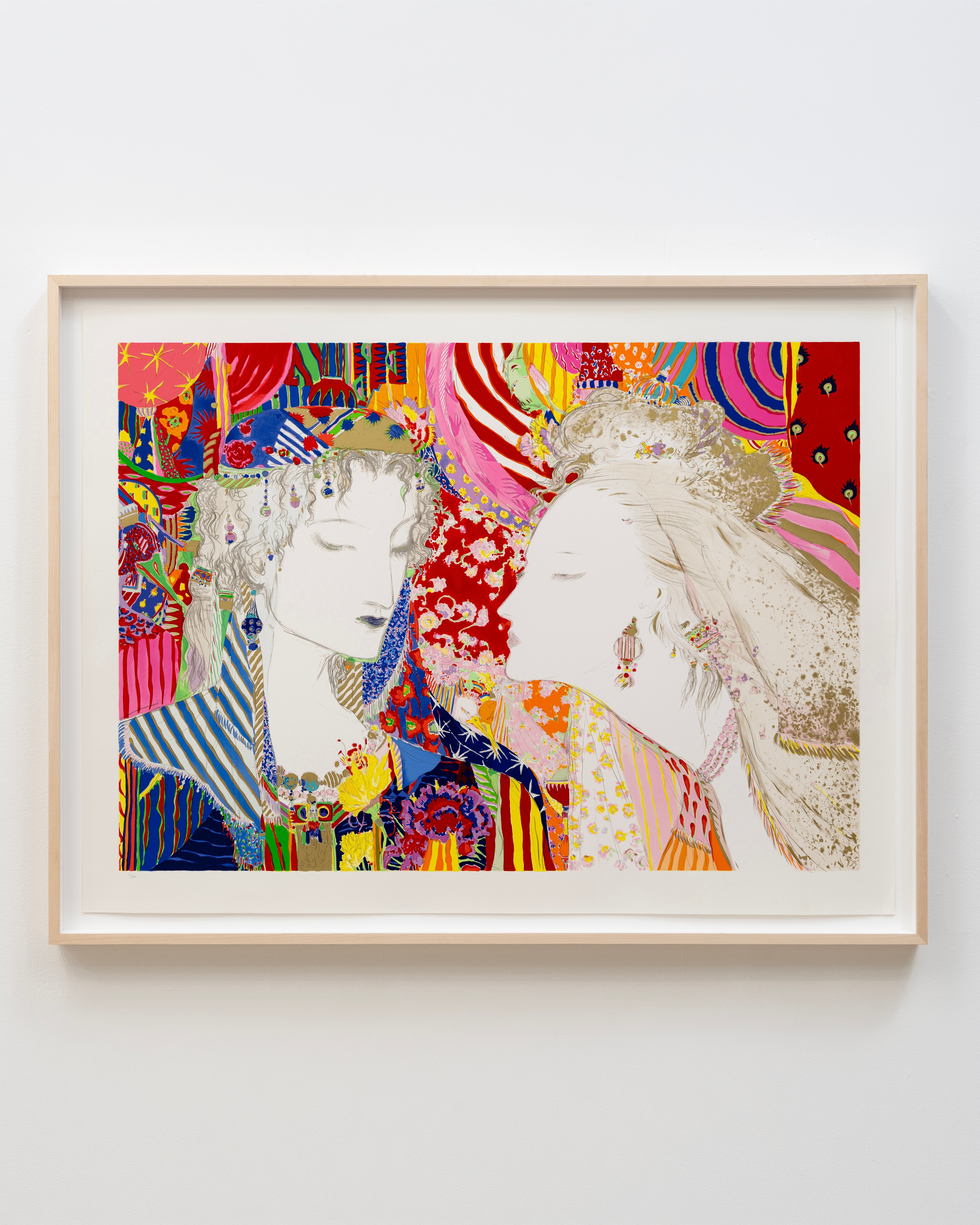 Yoshitaka Amano
Destiny, 1996/1998
Silkscreen on BFK paper, hand applied gold leaf
33 7/8 x 45 5/8 in, 86 x 116 cm; 37 1/4 x 48 7/8 in, 94.6 x 124.1 cm (framed)
Edition of 200