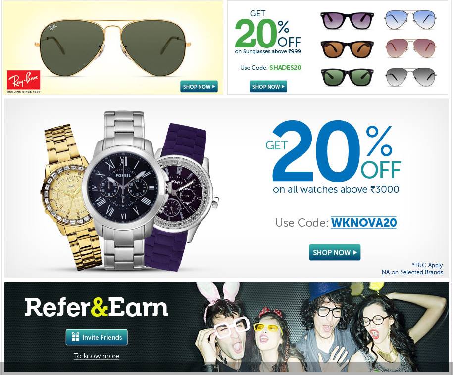 Lenskart refer a friend offer page