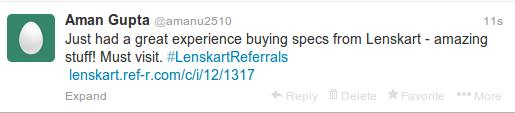 lenskart refer a friend twitter