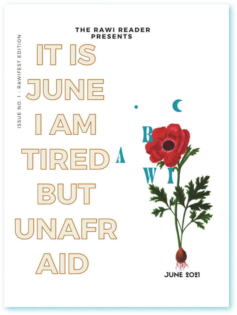 Poster image with text: It is June I am tired but unfair aid