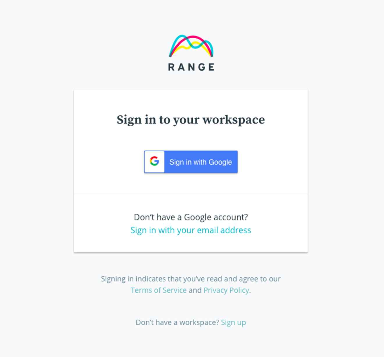 Sign in to your workspace