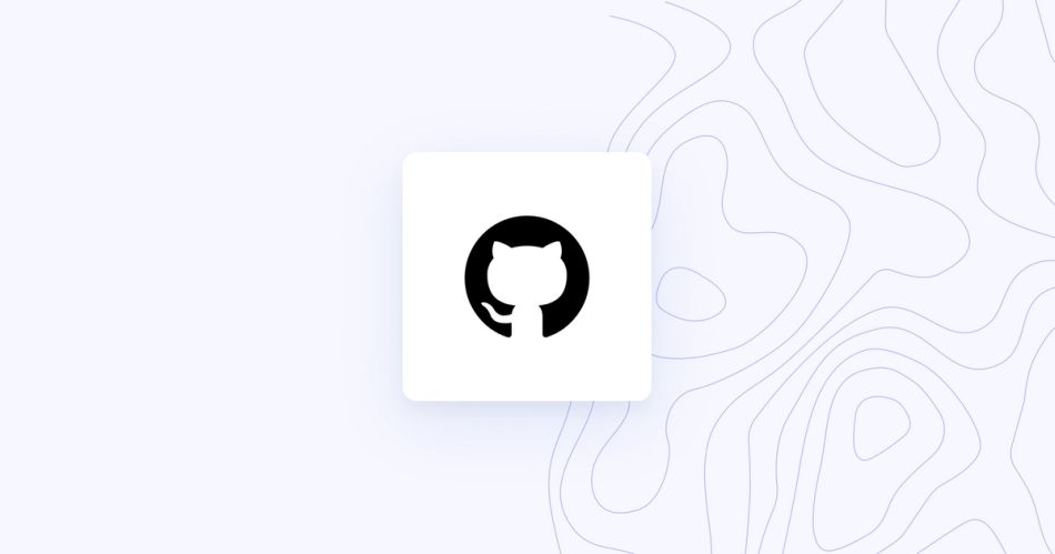 GitHub logo with a topographical design